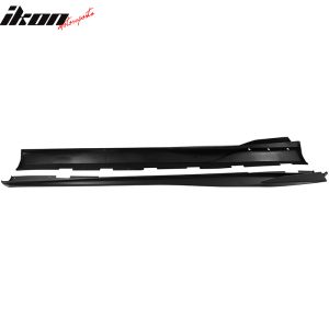 Fits 10-15 Chevrolet Camaro V2 Side Skirts Extension Rocker Panel Matte Black PP - Image 3