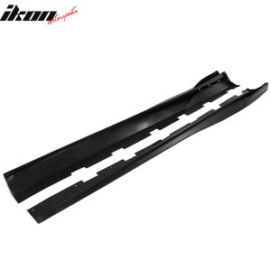 Fits 10-15 Chevrolet Camaro V2 Side Skirts Extension Rocker Panel Matte Black PP - Image 4