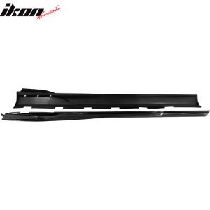 Fits 10-15 Chevrolet Camaro V2 Side Skirts Extension Rocker Panel Gloss Black PP - Image 3