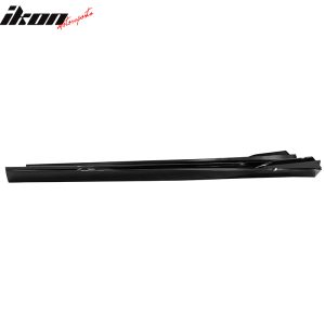 Fits 10-15 Chevrolet Camaro V2 Side Skirts Extension Rocker Panel Gloss Black PP - Image 5