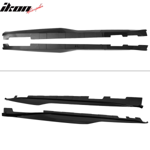 Fits 16-24 Chevrolet Camaro ZL1 Style Side Skirts Polypropylene Gloss Black - Image 5