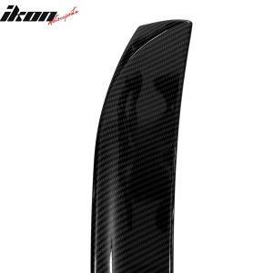 For 10-15 Chevy Camaro Coupe Roof Spoiler Carbon Fiber Print Window Wing Visor - Image 3