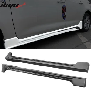 Fits 20-25 Toyota Corolla Sedan Side Skirts Rocker Panel Matte Black 2PC - PP - Image 5