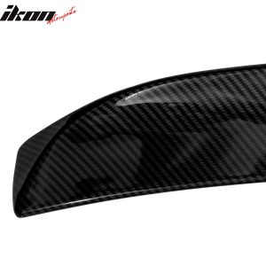 For 10-15 Chevy Camaro Coupe Roof Spoiler Carbon Fiber Print Window Wing Visor - Image 4