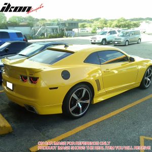 For 10-15 Chevy Camaro Coupe Roof Spoiler Carbon Fiber Print Window Wing Visor - Image 5