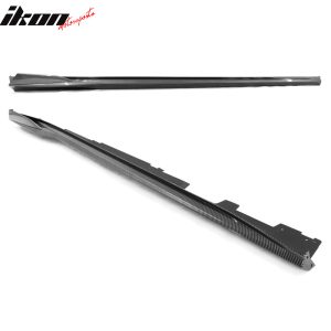 Fits 16-24 Chevy Camaro Ikon V2 Style Side Skirts Carbon Fiber Print 4PCS PP - Image 3