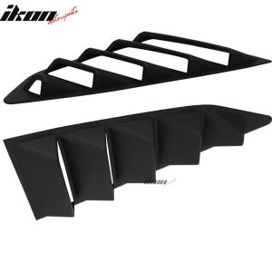 Fits 16-24 Chevy Camaro GT Style Quarter Window Louvers Scoops 2Pc Matte Black - Image 5