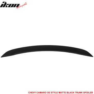 Fits 14-15 Chevrolet Camaro OE Style Matte Black Rear Trunk Spoiler Wing Lip ABS - Image 3