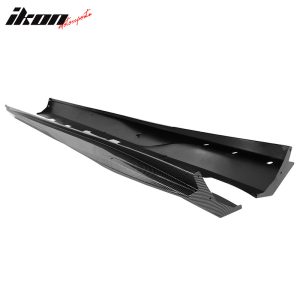 Fits 10-15 Chevy Camaro Rocker Style Add On Side Skirts Carbon Fiber Print PP - Image 3