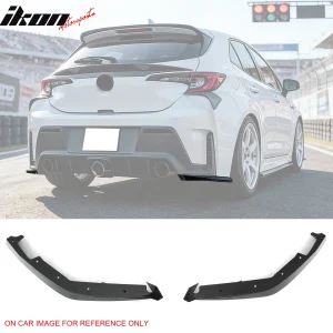 Fits 23-26 Toyota GR Corolla AS Style Rear Bumper Aprons Gloss Black ABS 2PCS - Image 6