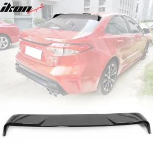 Fits 20-25 Toyota Corolla Sedan Gloss Black Roof Spoiler Wing IKON Style - Image 6