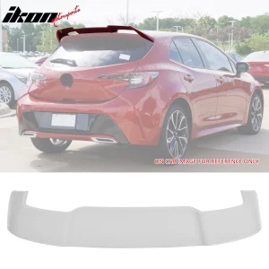 Fits 19-25 Toyota Corolla Hatchback Sport J Style Roof Spoiler Unpainted Gray - Image 6