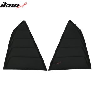 Fits 16-24 Chevrolet Camaro Coupe 2PCS GT Side + IKON V2 Rear Window Louvers ABS - Image 5