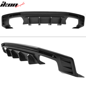 Fits 16-24 Chevy Camaro IKON Style 1PC Rear Bumper Lip Diffuser PP Matte Black - Image 4