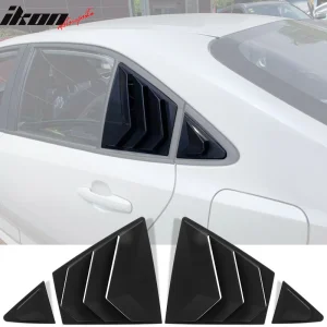 Fits 20-24 Toyota Corolla Sedan 4PCS Side Window Louvers Scoop ABS Matte Black - Image 6