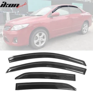 Fits 09-13 Toyota Corolla Mugen Style Window Visors Acrylic Rain Guard Vent 4PC - Image 6