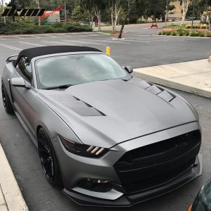 Fits 15-17 Ford Mustang Coupe 2-Door Front Bumper Lip Unpainted Black - PP - Image 4