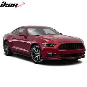 Fits 15-17 Ford Mustang Front Bumper Lip Spoiler Kit OE Style Unpainted Black PU - Image 5