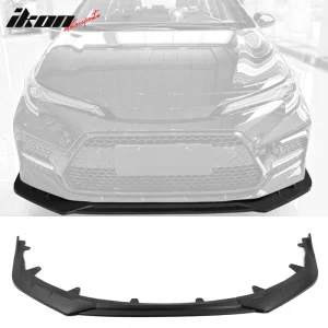 Fits 20-24 Toyota Corolla SE XSE Sedan Front Bumper Lip Spoiler Matte Black 3PCS - Image 6