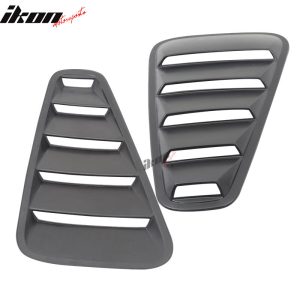 Fits 05-09 Ford Mustang V6 OE Style Side Quarter Window Louver Cover Unpainted - Image 4