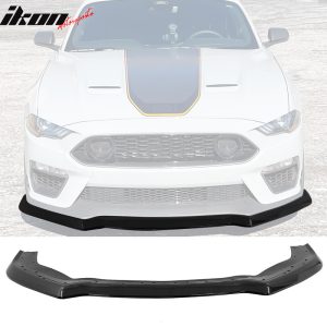 Fits 21-23 Ford Mustang Mach 1 Handling Package Front Bumper Lip Gloss Black PP - Image 1