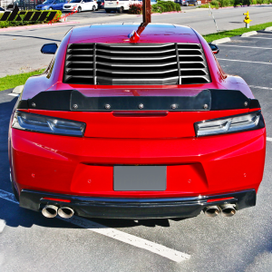 Fits 16-24 Chevrolet Camaro Rear Window Louver Sun Shade Cover Vent Gloss Black - Image 4