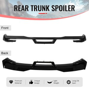 Fits 24-26 Ford Mustang Dark Horse HP Style Trunk Spoiler Wing Gloss Black ABS - Image 3