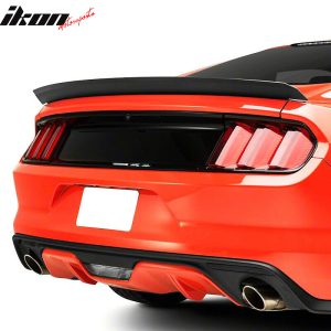 Fits 15-23 Ford Mustang R Style Rear Trunk Lid Spoiler Wing Gloss Black ABS - Image 3