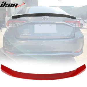 Fits 20-25 Toyota Corolla Sedan Rear Trunk Spoiler Painted #3R3 Barcelona Red - Image 6