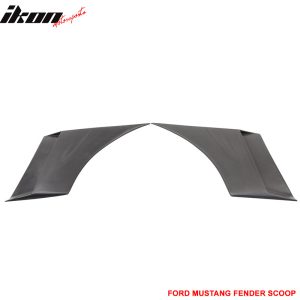 Fits 05-09 Ford Mustang 2Dr Rear Fender Scoop + Side Window Louvers Unpainted PU - Image 4