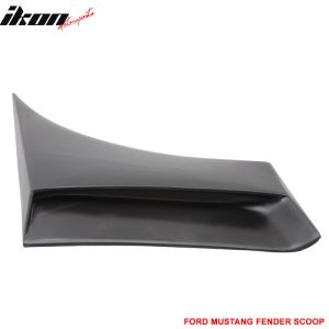 Fits 05-09 Ford Mustang 2Dr Rear Fender Scoop + Side Window Louvers Unpainted PU - Image 5