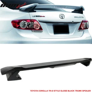 Fits 09-13 Toyota Corolla Sportivo Trunk Spoiler Wing Gloss Black ABS - Image 5