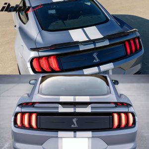 Fit 15-23 Ford Mustang Coupe GT500 Style Rear Trunk Spoiler Wing Gloss Black ABS - Image 3