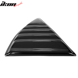 Fits 10-15 Chevy Camaro Side Window Louver Sun Shade Cover 2PC - Gloss Black - Image 5