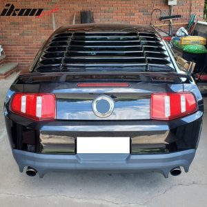 Fits 05-14 Ford Mustang IKON Style Rear Window Louver Sun Shade Vent Gloss Black - Image 4