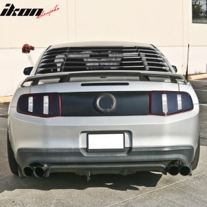 Fits 05-14 Ford Mustang IKON Style Rear Window Louver Sun Shade Vent Gloss Black - Image 5