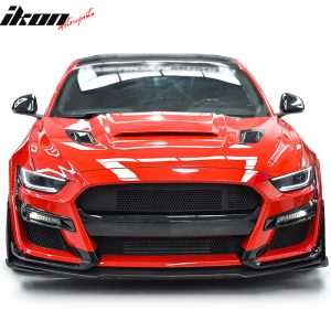 Replacement Front Lip for 15-17 Ford Mustang GT500 Style Front Bumper - PP - Image 3