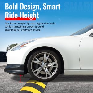 Fits 24-26 Ford Mustang IKON Style Gloss Black Front Bumper Lip Spoiler ABS 3PCS - Image 5