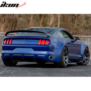 Fits 15-23 Ford Mustang GT350 V2 Style Rear Trunk Spoiler Wing Lip Unpainted ABS - Image 3