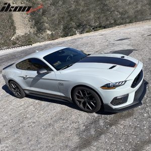 Fits 21-23 Mustang Mach 1 Handling Package Style Front Bumper Lip Matte Black PP - Image 4