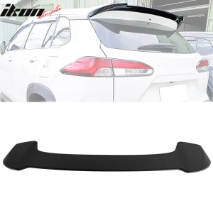 Fits 22-25 Toyota Corolla Cross XG10 V Style Rear Roof Spoiler Wing Primer Black - Image 6