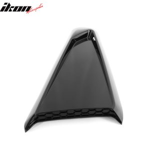 Fits 10-14 Ford Mustang IKON Style Side Quarter Window Louver Cover Gloss Black - Image 4