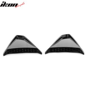 Fits 10-14 Ford Mustang IKON Style Side Quarter Window Louver Cover Gloss Black - Image 5