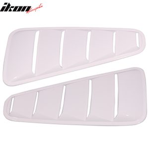 Fits 10-14 Ford Mustang OE Style Side Quarter Window Louvers Painted #HP White - Image 3