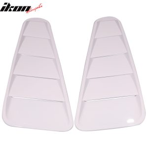 Fits 10-14 Ford Mustang OE Style Side Quarter Window Louvers Painted #HP White - Image 4