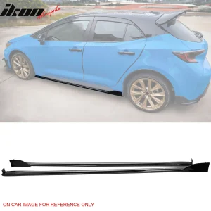 Fits 19-25 Toyota Corolla E210 Hatchback T Style Gloss Black Side Skirts Rocker - Image 6