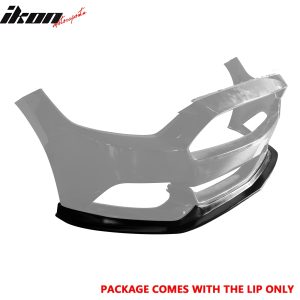 Fits 15-17 Ford Mustang MDA Style Front Bumper Lip Spoiler Unpainted Black PU - Image 3