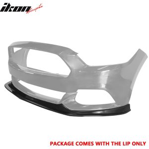 Fits 15-17 Ford Mustang MDA Style Front Bumper Lip Spoiler Unpainted Black PU - Image 4