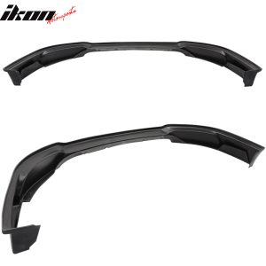 Fits 13-14 Ford Mustang V6 & GT Unpainted Black Front Bumper Lip Spoiler Kit PU - Image 4