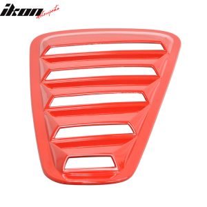 Fits 05-09 Ford Mustang V6 OE Style Side Quarter Window Louver Painted Red #D3 - Image 5